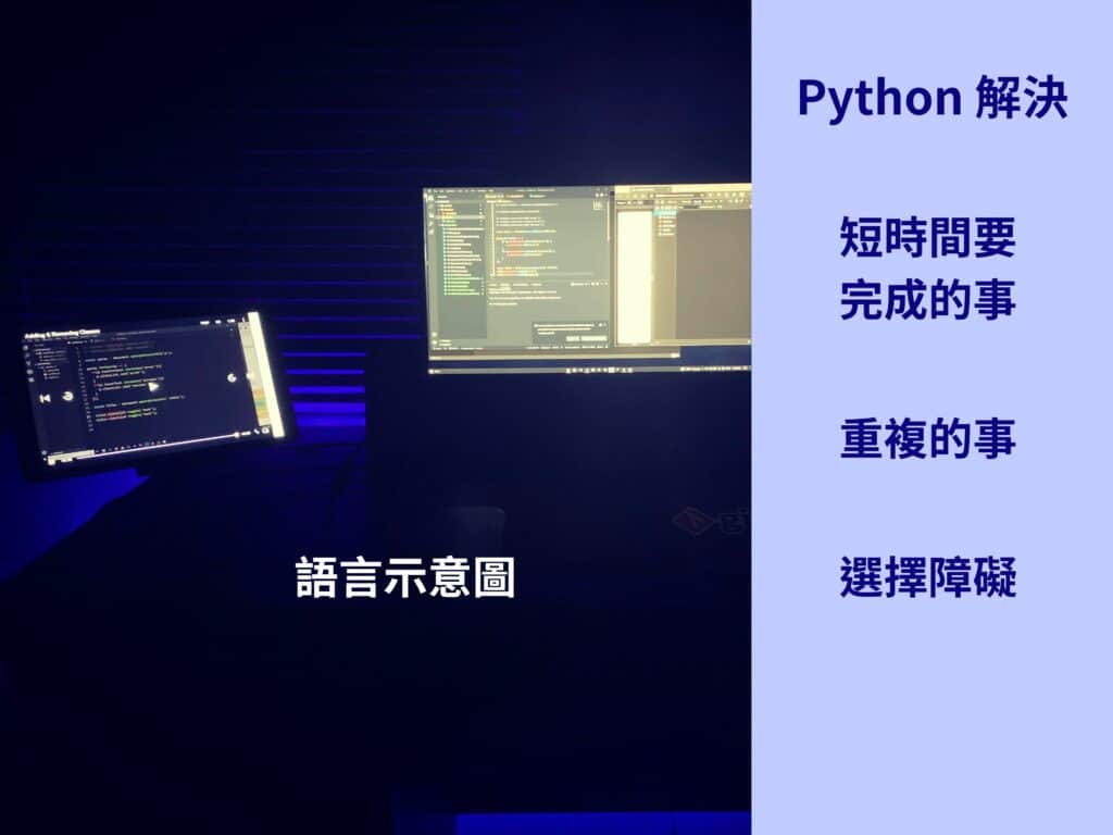 Python 自學語言示意圖。圖 / 商用圖片