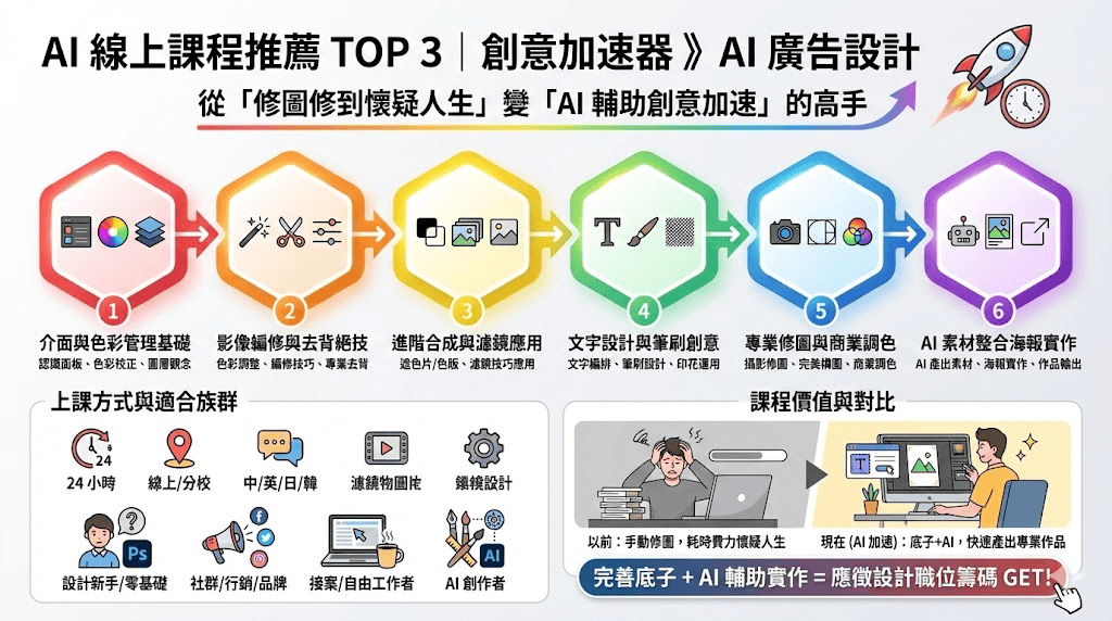 AI 線上課程推薦 - 聯成電腦 AI 廣告設計